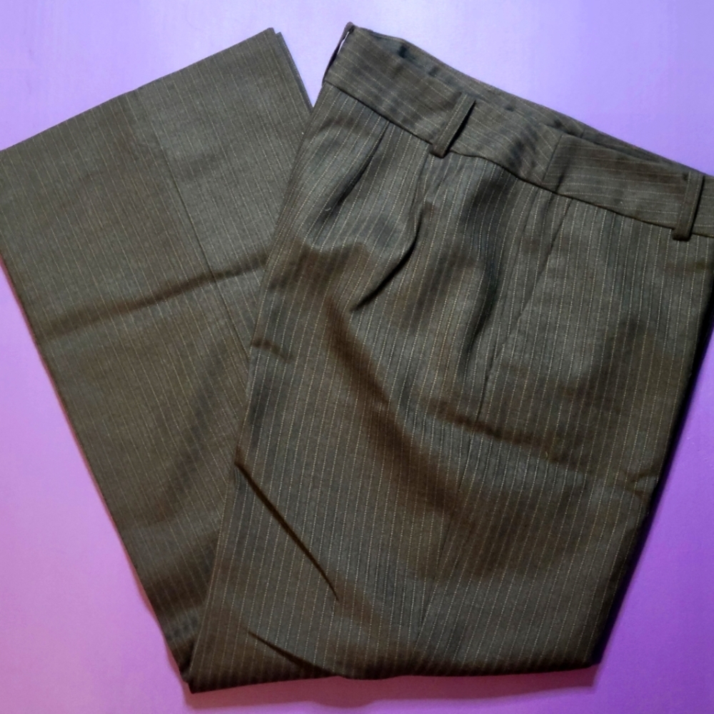 Ann Taylor Loft petite brown striped pants